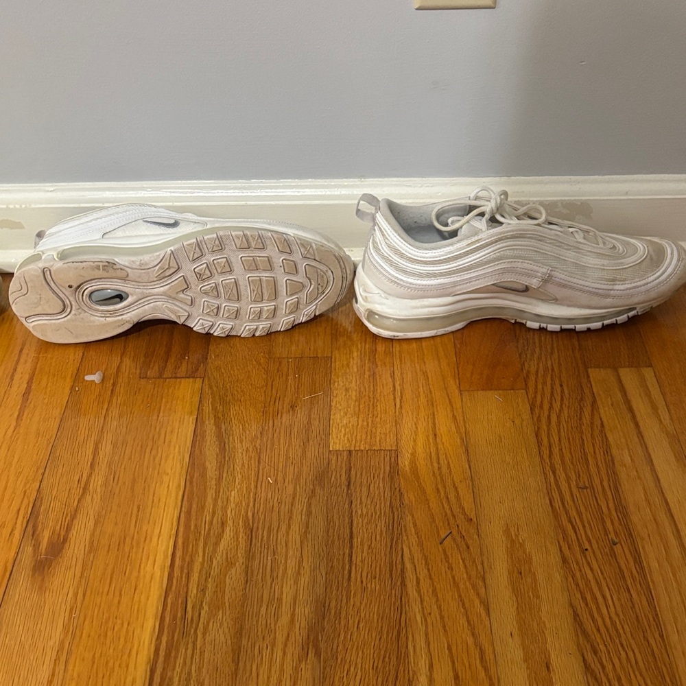 Nike Air Max 97 White and Cream Sneakers